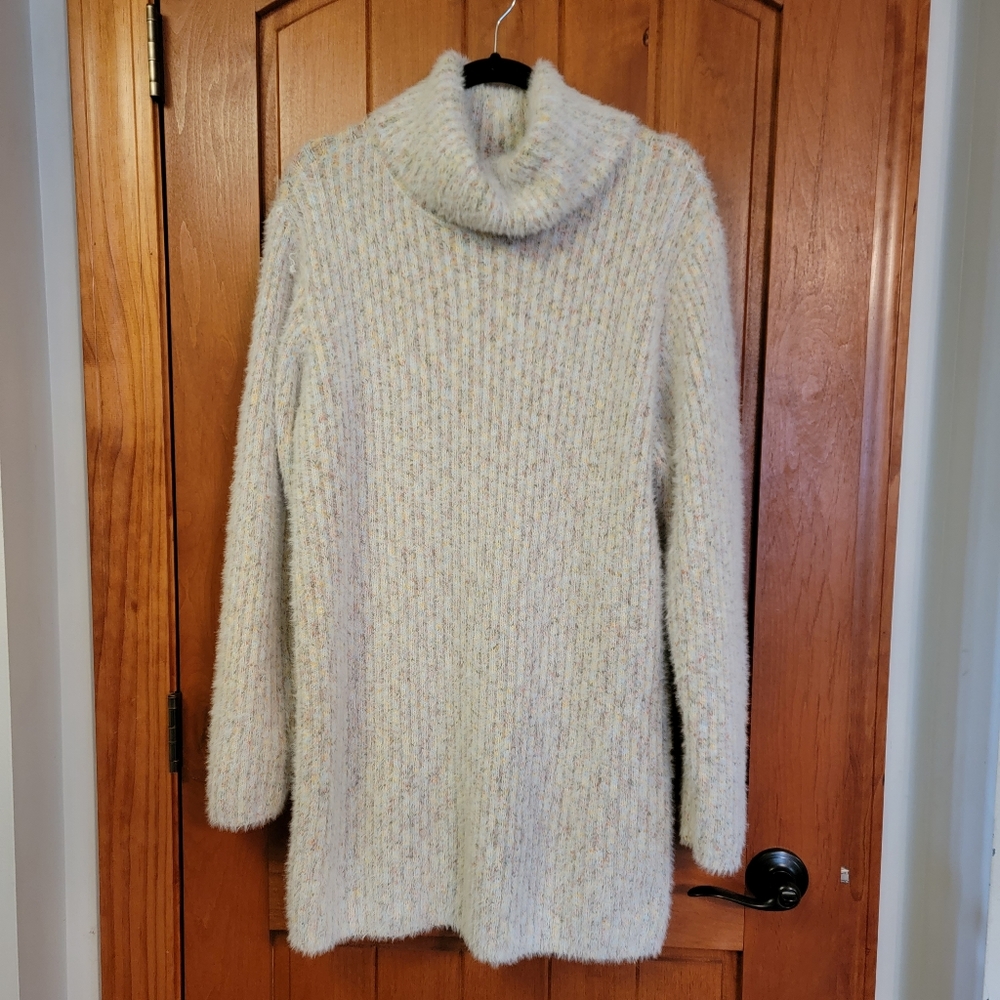 Lulu's Colorful Turtleneck Sweater Dress